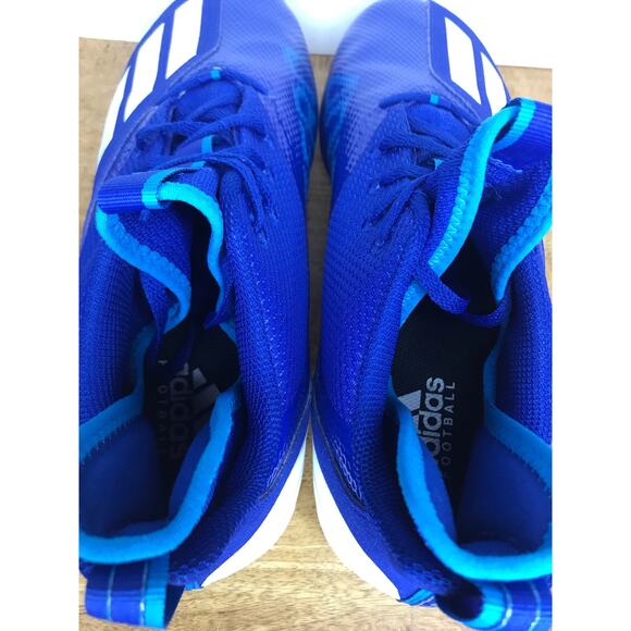 Adidas Adizero Scorch Football Cleats Blue White FX2086 Size 12 main image 5